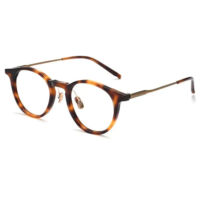 Unisex Round Full Rim Titanium Prescription Glasses 368111 — view 4 | Rx Spectacle