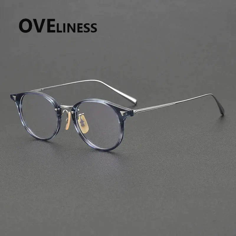 Women's Oval Full Rim Titanium Prescription Glasses 68510 — view 9 | Rx Spectacle