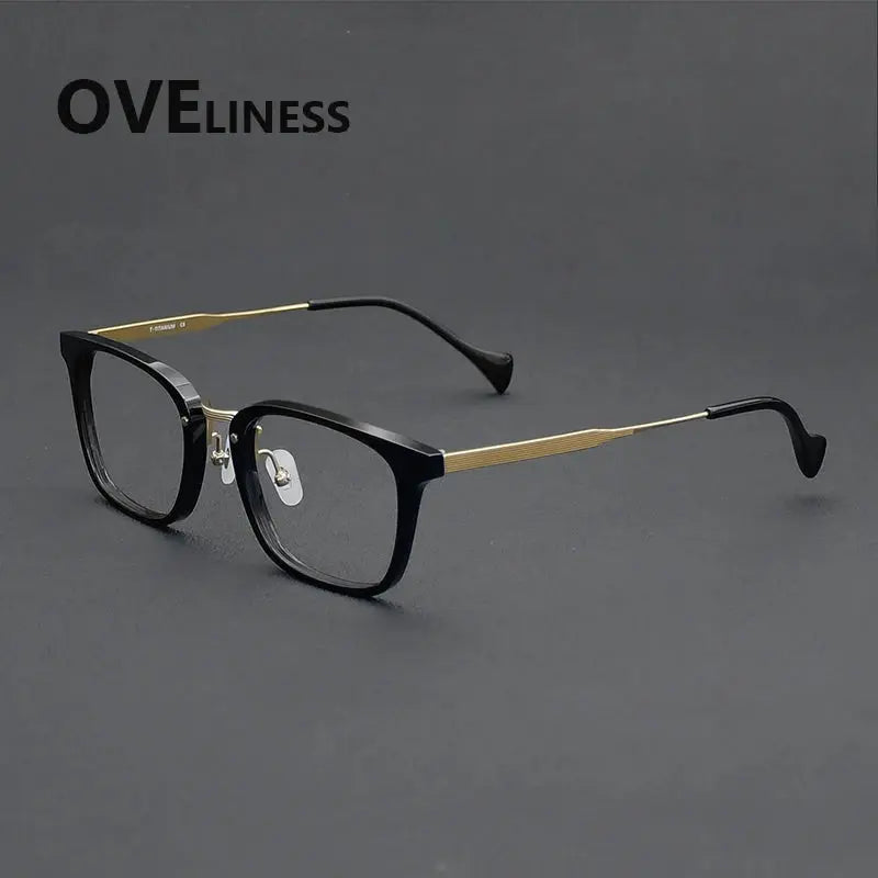 Unisex Square Full Rim Titanium Oversized Prescription Glasses 926016 — view 4 | Rx Spectacle