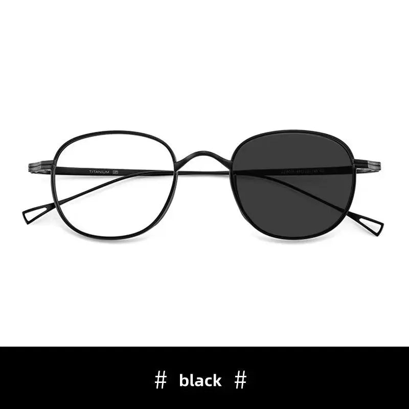 Unisex Round Full Rim Titanium Reading Glasses 8016 — view 9 | Rx Spectacle