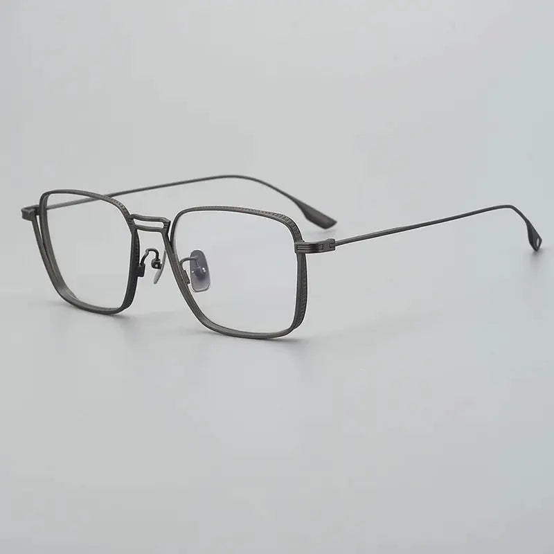 Unisex Irregular Full Rim Titanium Prescription Glasses 94125 — view 5 | Rx Spectacle
