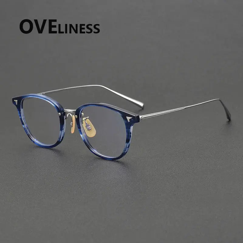 Women's Oval Full Rim Titanium Prescription Glasses 84548 — view 4 | Rx Spectacle