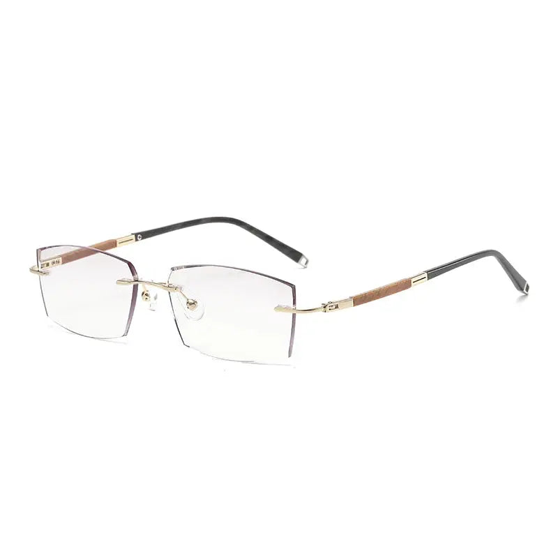 Women's Square Rimless Titanium Prescription Glasses 20631 — view 4 | Rx Spectacle