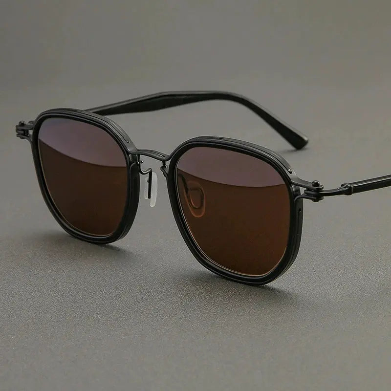 Men's Square Full Rim Titanium Oversized Prescription Glasses 58654 — view 8 | Rx Spectacle