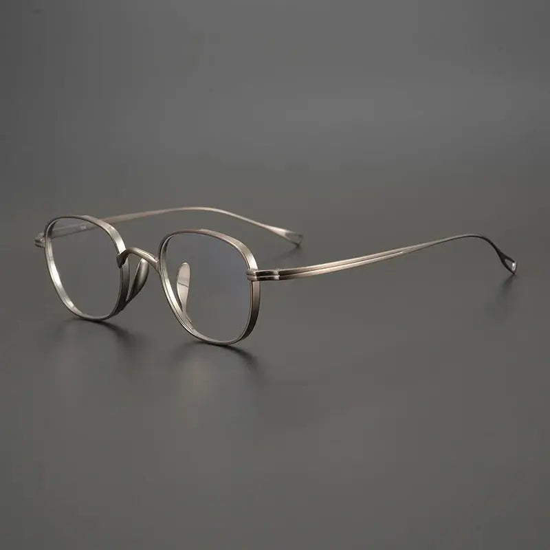 Unisex Square Full Rim Titanium Prescription Glasses 19114 — view 3 | Rx Spectacle