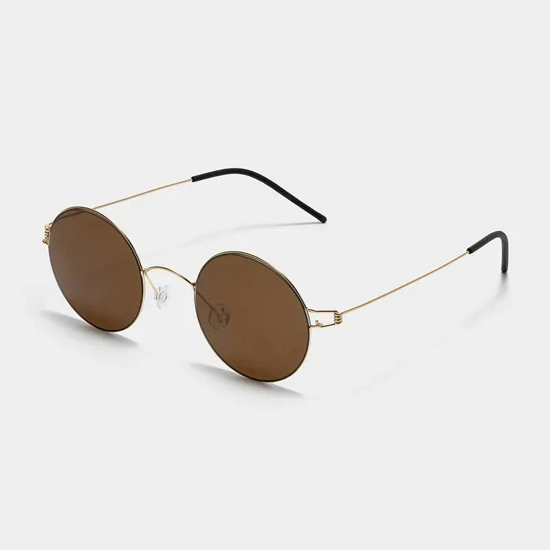 Unisex Round Full Rim Titanium Screwless Prescription Glasses 28609 — view 3 | Rx Spectacle