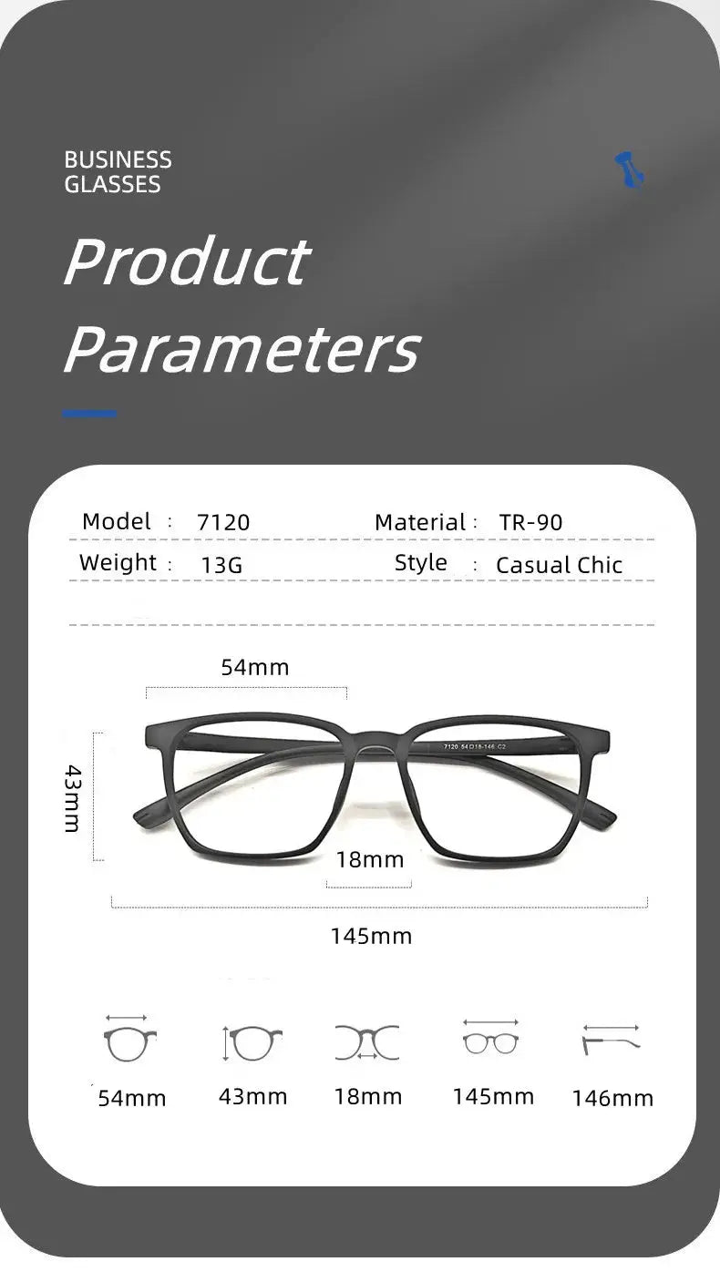 Unisex Square Full Rim Acetate Reading Glasses 7120 — view 13 | Rx Spectacle