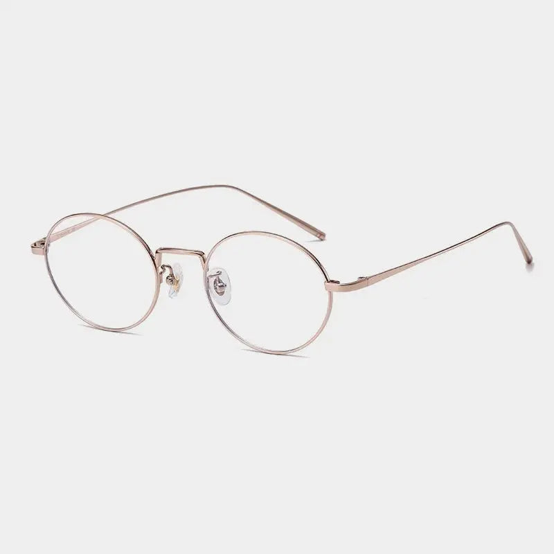 Unisex Round Full Rim Titanium Prescription Glasses 632667 — view 6 | Rx Spectacle