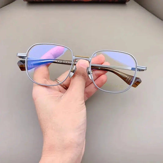 Unisex Irregular Full Rim Titanium Prescription Glasses 914251 — view 1 | Rx Spectacle