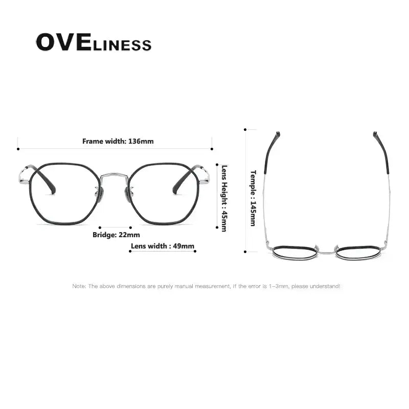 Women's Polygon Full Rim Titanium Prescription Glasses 28502 — view 2 | Rx Spectacle
