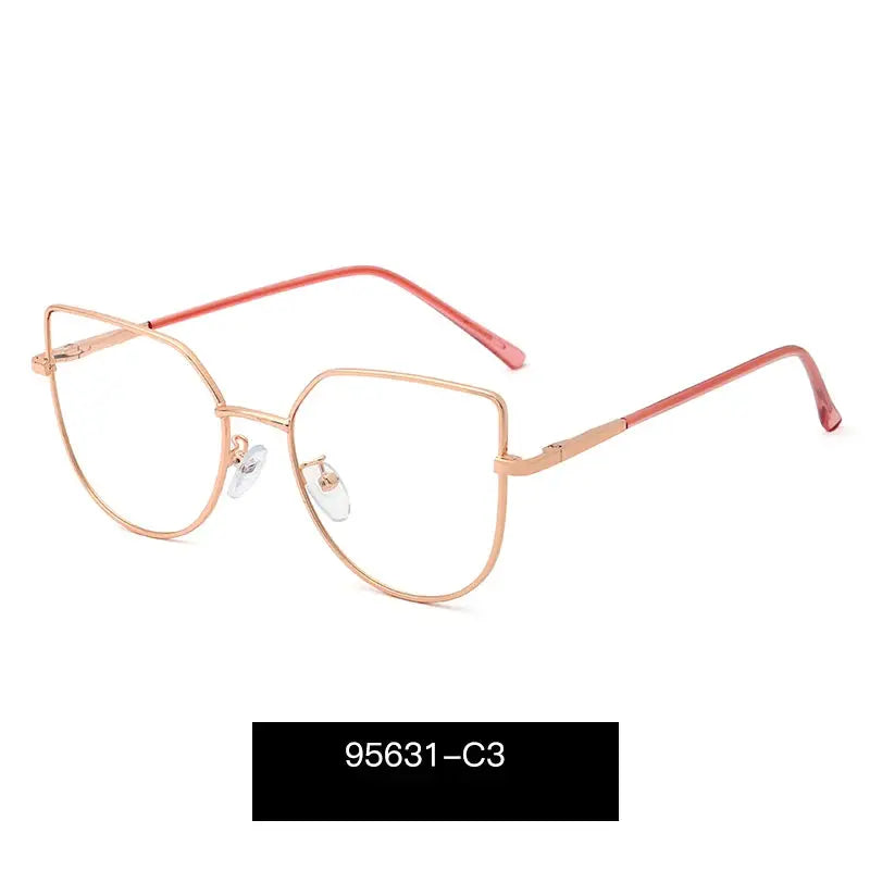 Women's Cat Eye Full Rim Alloy Prescription Glasses 195631 — view 9 | Rx Spectacle