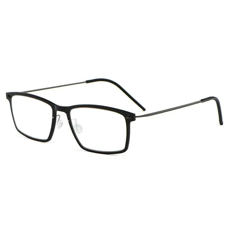 Unisex Square Full Rim Titanium Screwless Prescription Glasses 6544ND — view 2 | Rx Spectacle
