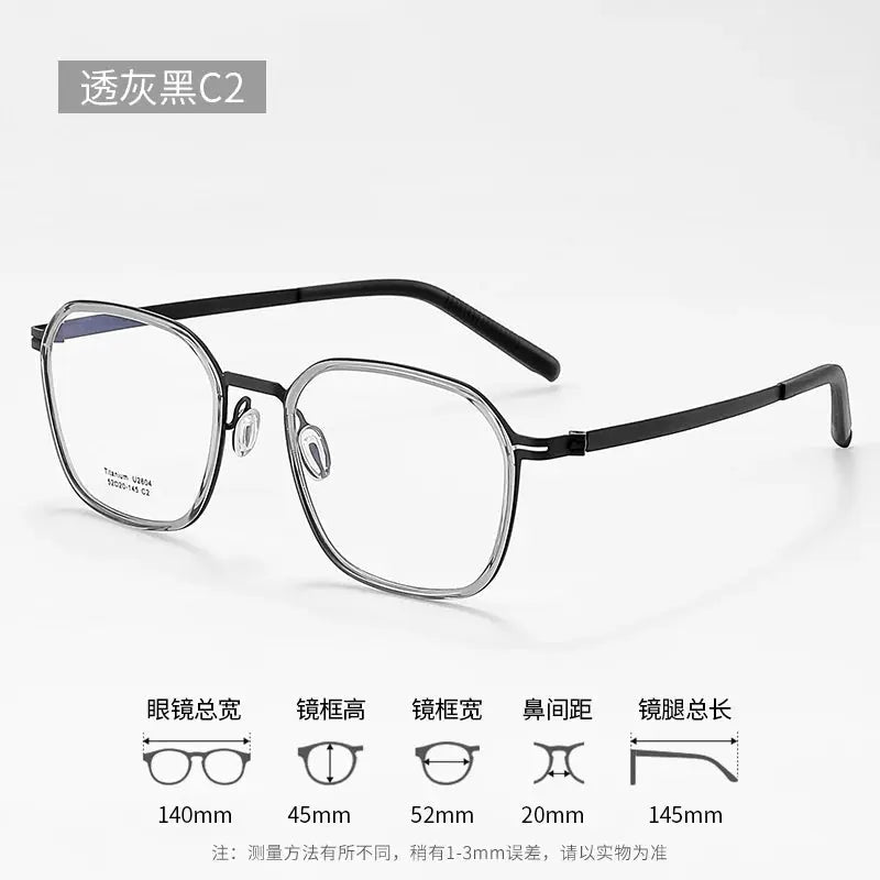 Unisex Round Full Rim Titanium Prescription Glasses 2604 — view 9 | Rx Spectacle