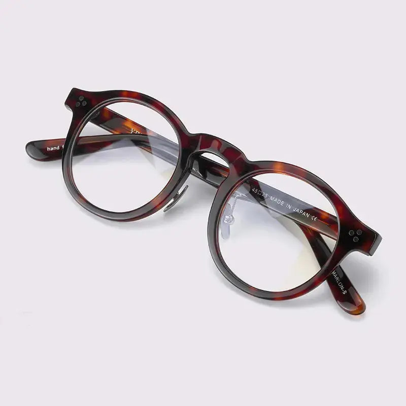 Unisex Round Full Rim Acetate Prescription Glasses 4526 — view 3 | Rx Spectacle