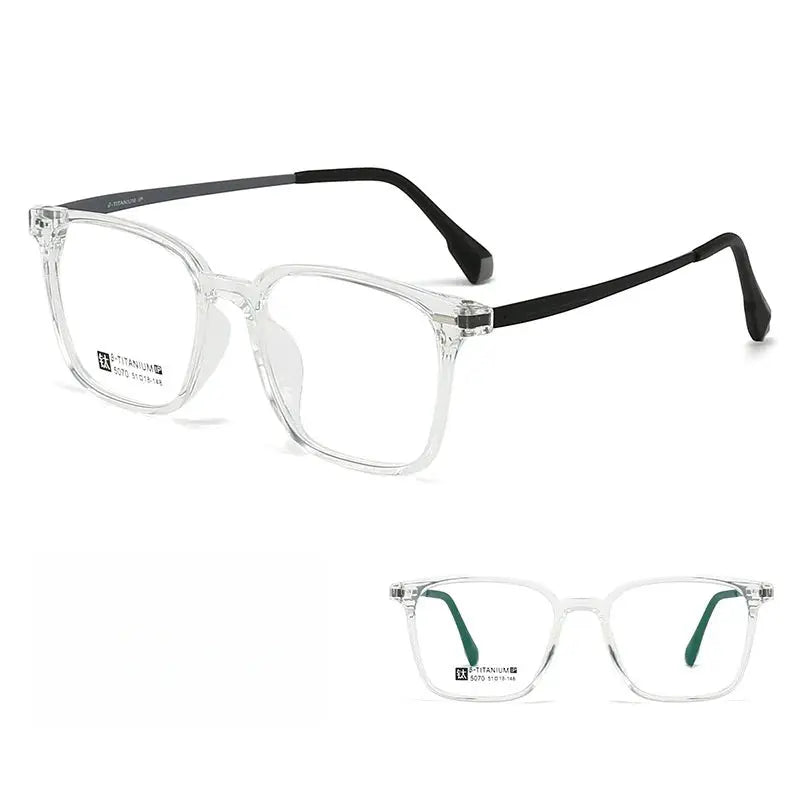 Unisex Square Full Rim TR90 Prescription Glasses 5070 — view 9 | Rx Spectacle