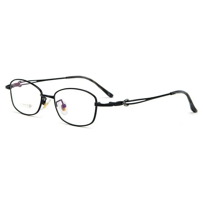 Women's Square Full Rim Titanium Prescription Glasses 3531ti — view 3 | Rx Spectacle