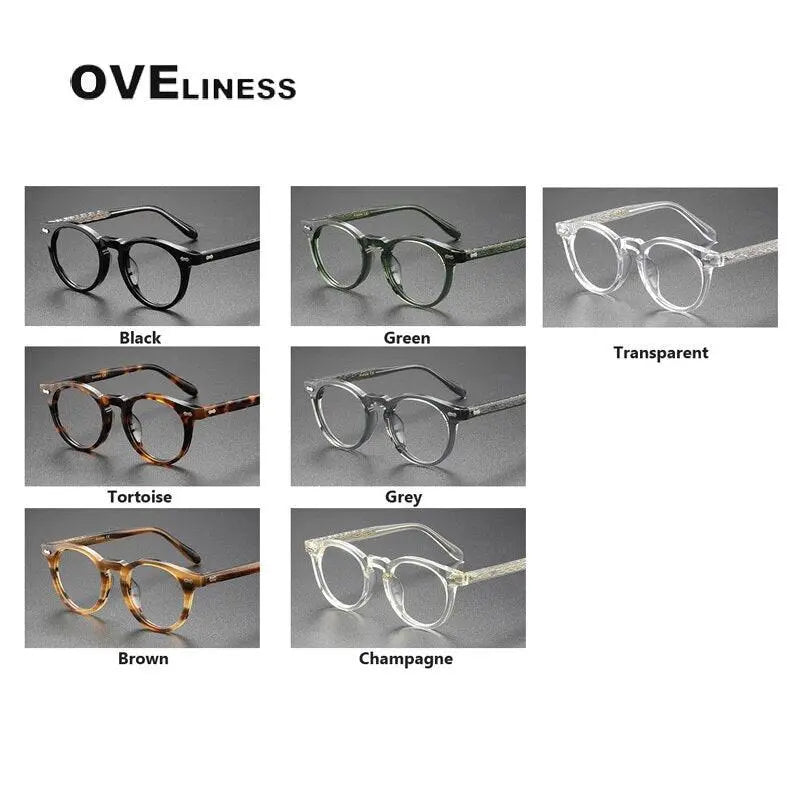 Unisex Round Full Rim Titanium Prescription Glasses 505 — view 11 | Rx Spectacle