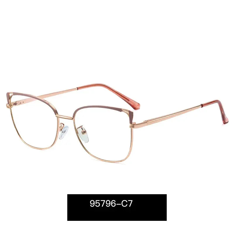 Women's Cat Eye Full Rim TR90 Prescription Glasses 95796 — view 8 | Rx Spectacle