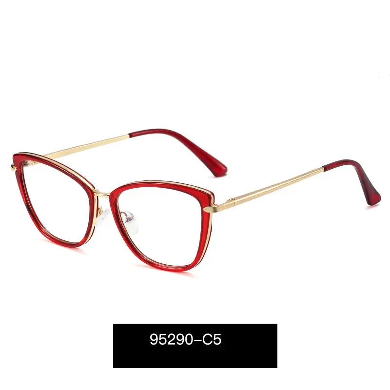 Women's Cat Eye Full Rim TR90 Prescription Glasses 95290 — view 5 | Rx Spectacle