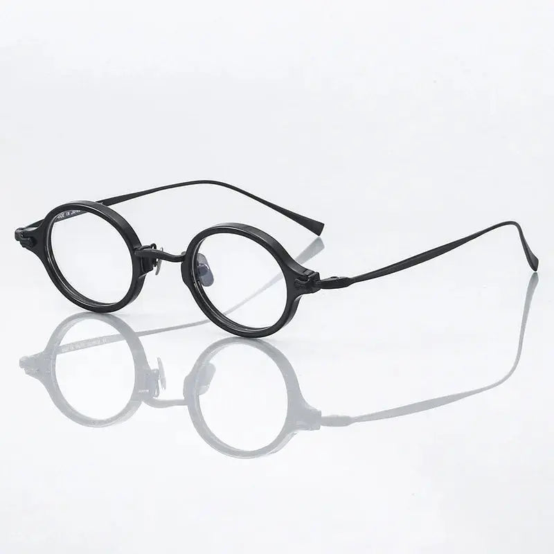 Unisex Oval Full Rim Titanium Prescription Glasses 396181 — view 5 | Rx Spectacle