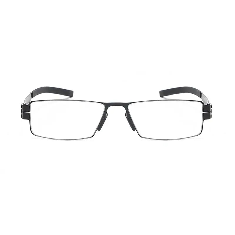 Unisex Square Full Rim Stainless Steel Prescription Glasses Ib005 — view 5 | Rx Spectacle