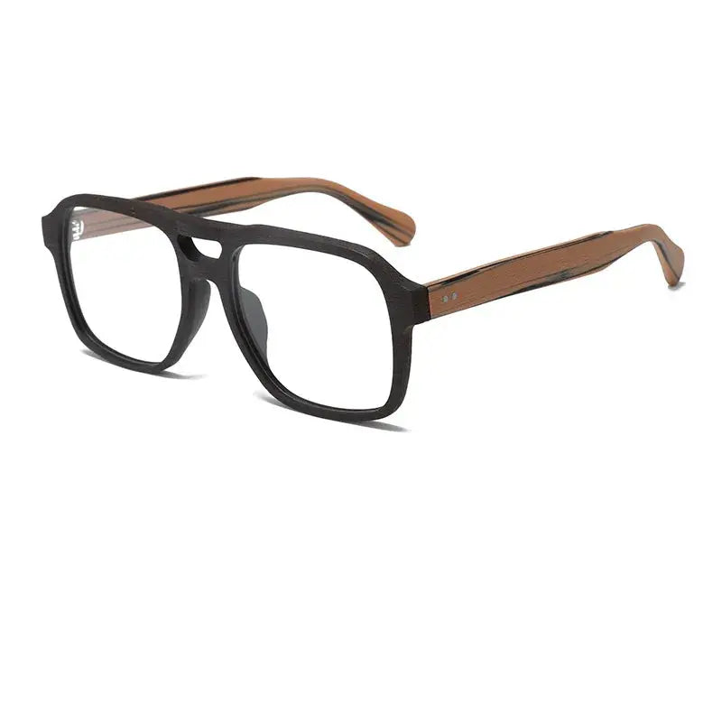 Unisex Square Full Rim Acetate Double Bridge Prescription Glasses 728187 — view 5 | Rx Spectacle