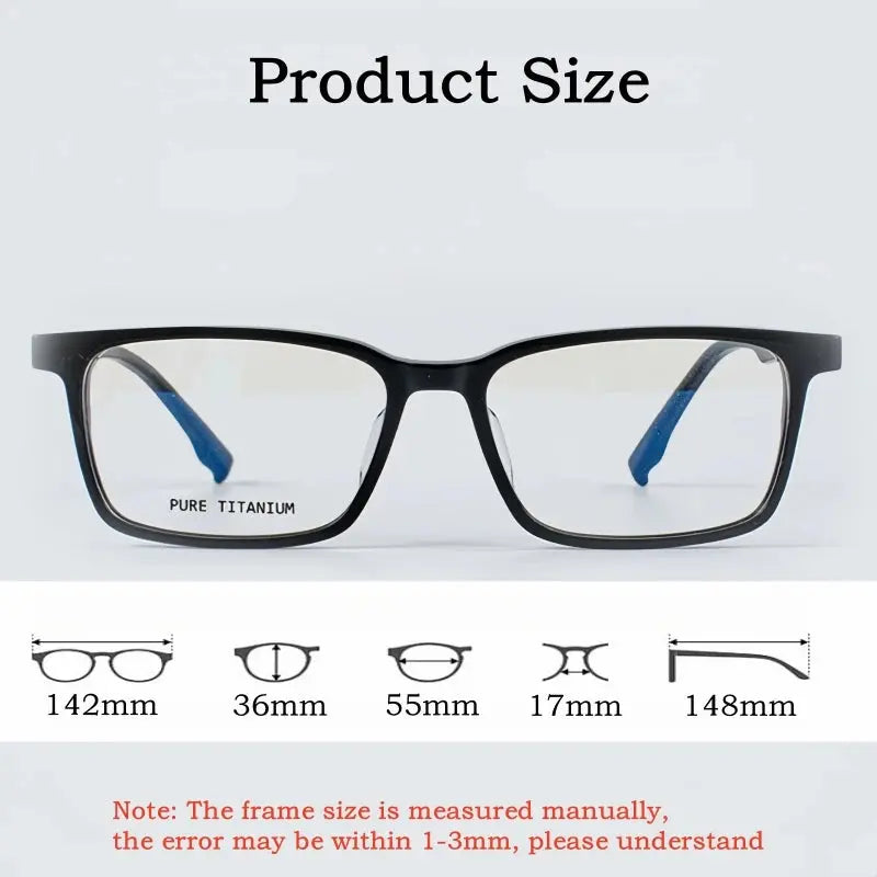 Men's Square Full Rim Acetate Prescription Glasses 22005 — view 2 | Rx Spectacle