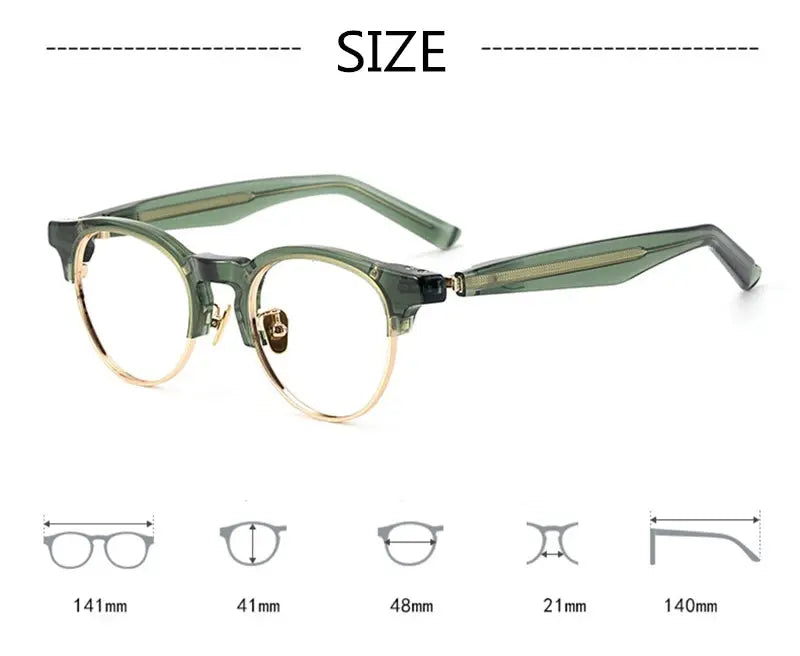 Unisex Oval Full Rim Titanium Prescription Glasses 369006 — view 2 | Rx Spectacle