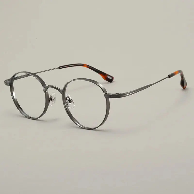 Unisex Oval Full Rim Titanium Prescription Glasses 310521 — view 6 | Rx Spectacle