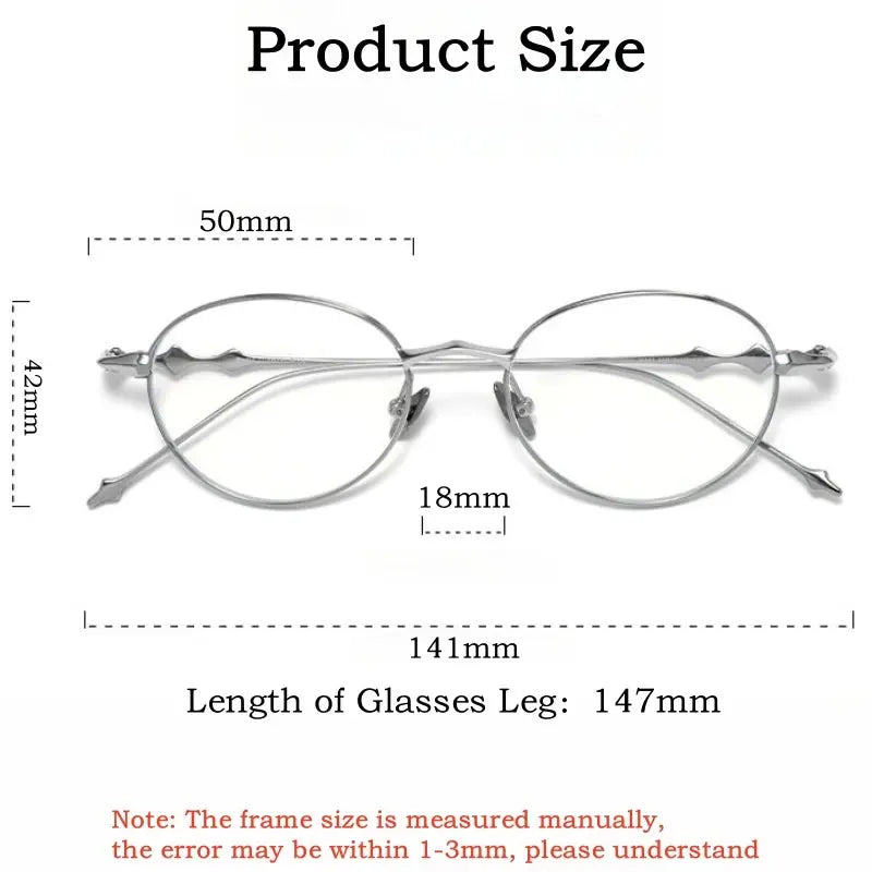 Unisex Round Full Rim Titanium Prescription Glasses 20852 — view 2 | Rx Spectacle
