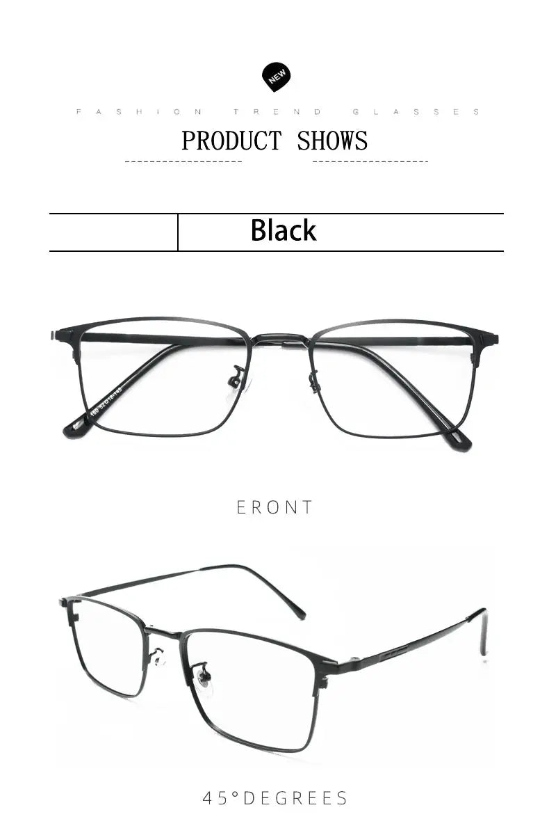Unisex Square Full Rim Alloy Reading Glasses 3160 — view 10 | Rx Spectacle