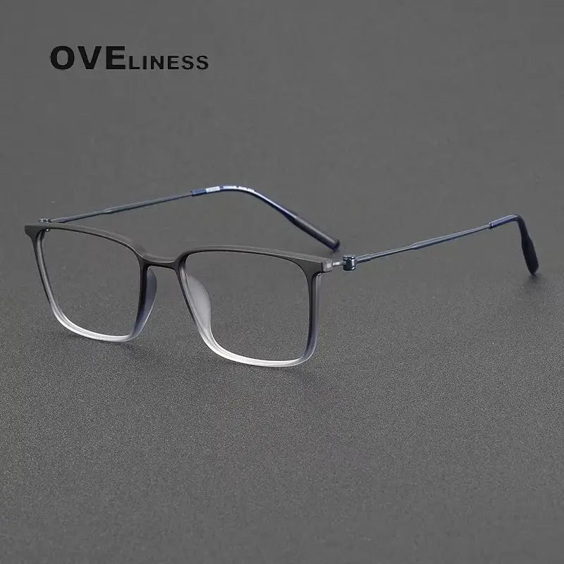 Women's Square Full Rim Titanium Prescription Glasses 28674 — view 4 | Rx Spectacle