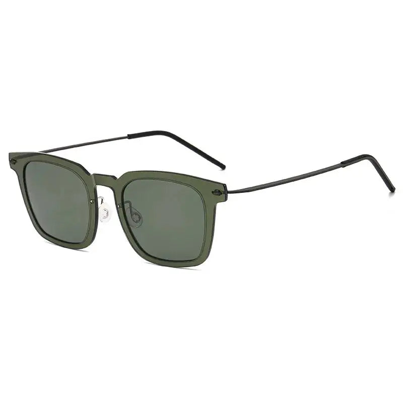 Unisex Square Full Rim Titanium Prescription Glasses 638346 — view 8 | Rx Spectacle