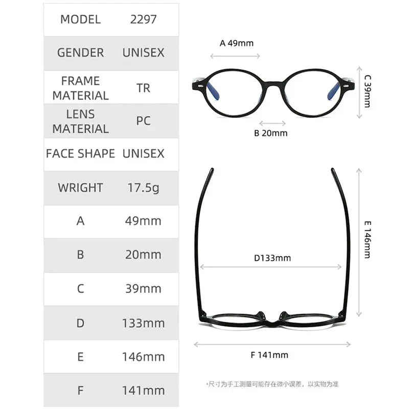 Unisex Round Full Rim TR90 Reading Glasses 512297 — view 2 | Rx Spectacle