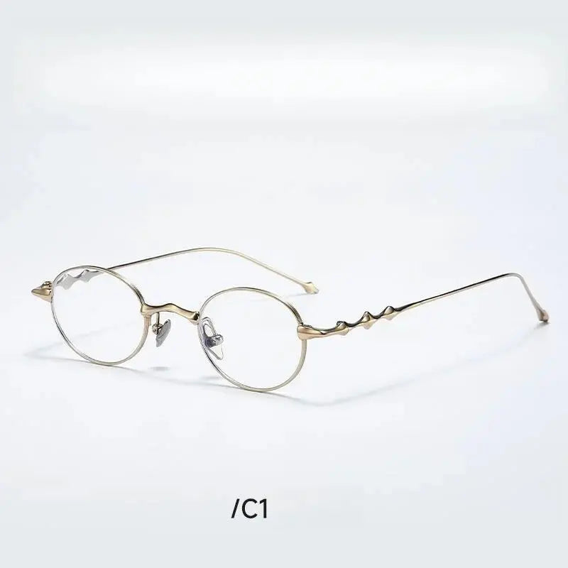 Women's Oval Full Rim Titanium Prescription Glasses 20899 — view 5 | Rx Spectacle