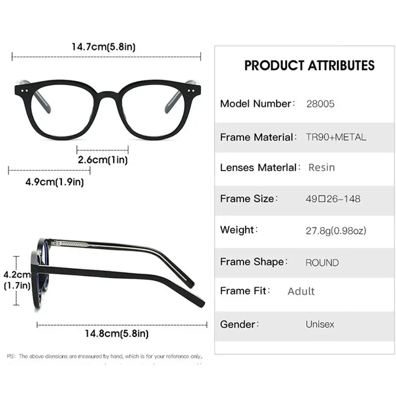 Unisex Oval Full Rim TR90 Reading Glasses 28005 — view 2 | Rx Spectacle