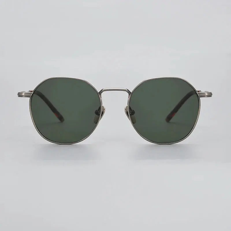Men's Round Full Rim Titanium Prescription Glasses 14045 — view 2 | Rx Spectacle