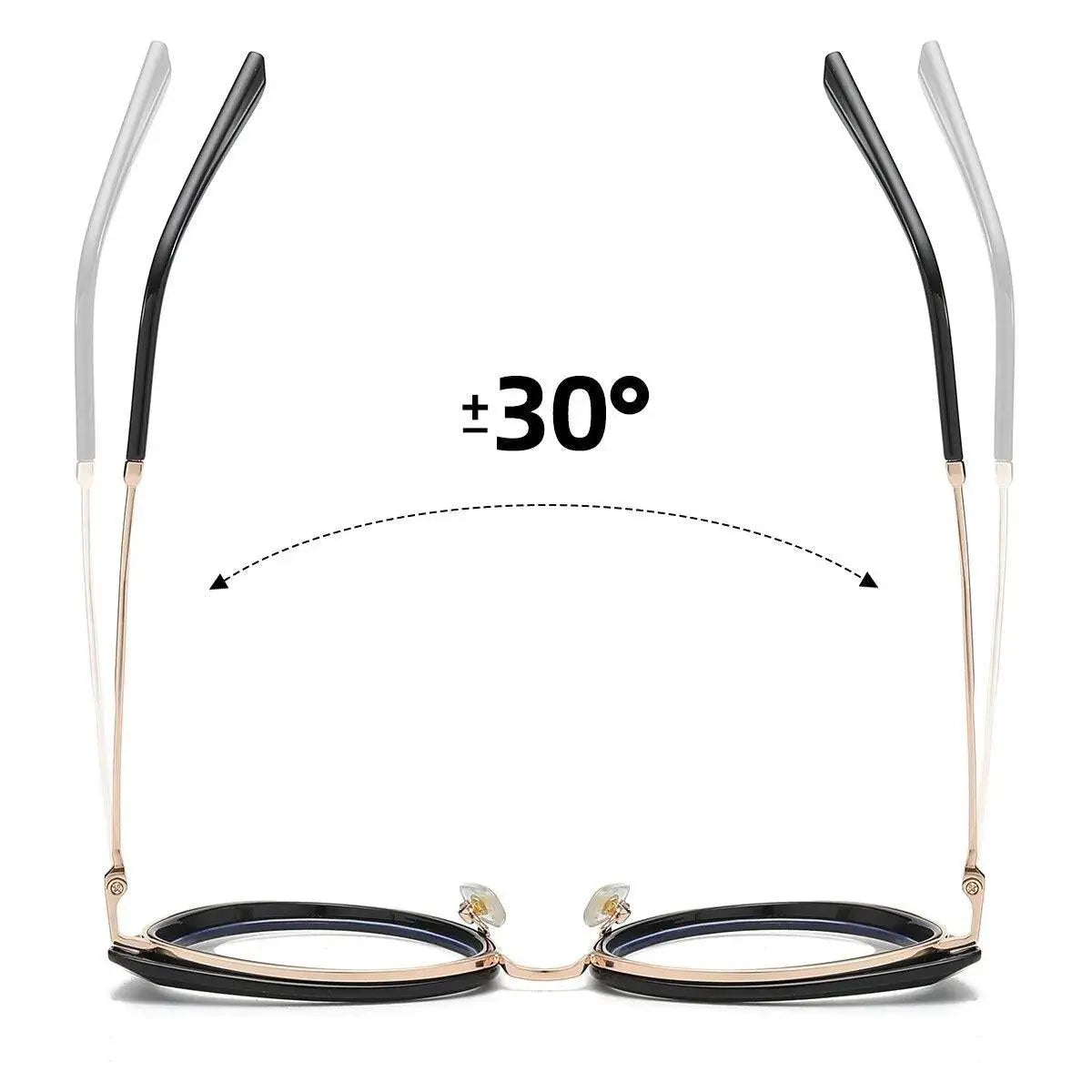 Women's Cat Eye Full Rim Alloy Prescription Glasses 87007 — view 5 | Rx Spectacle