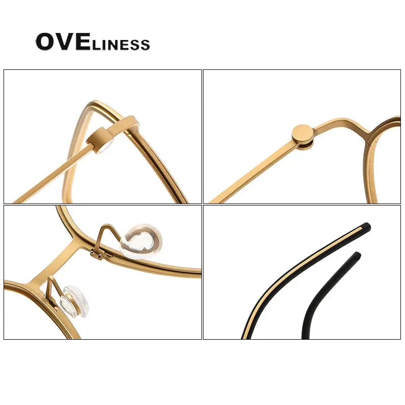 Unisex Oval Full Rim Titanium Flat Top Prescription Glasses O5526 — view 4 | Rx Spectacle