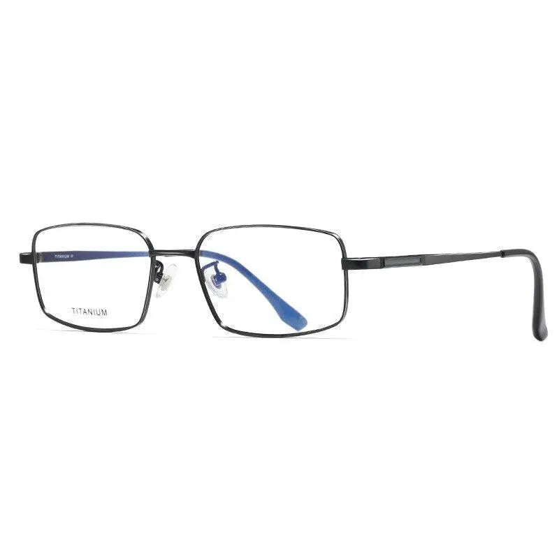 Men's Rectangular Full Rim Titanium Prescription Glasses Pt2219 — view 6 | Rx Spectacle
