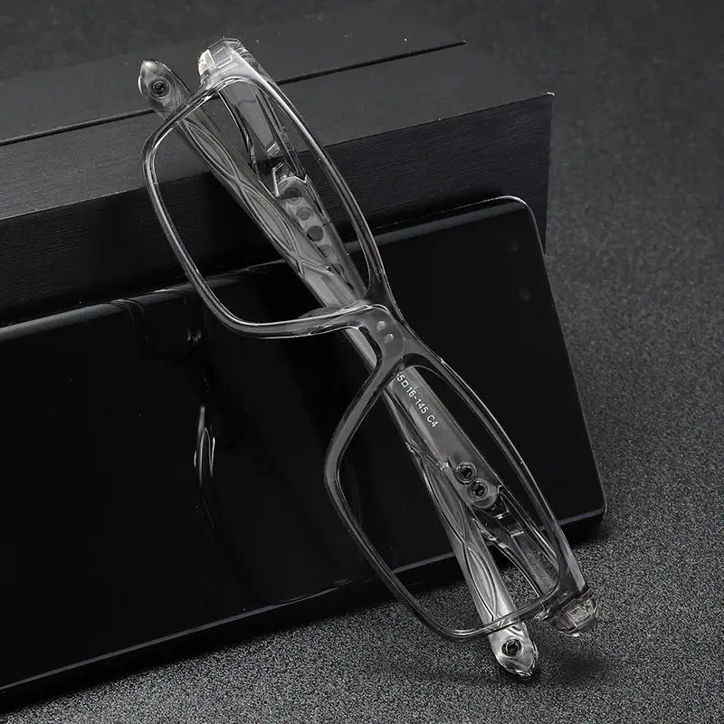 Unisex Rectangular Full Rim Sports Glasses Fj81 — view 2 | Rx Spectacle