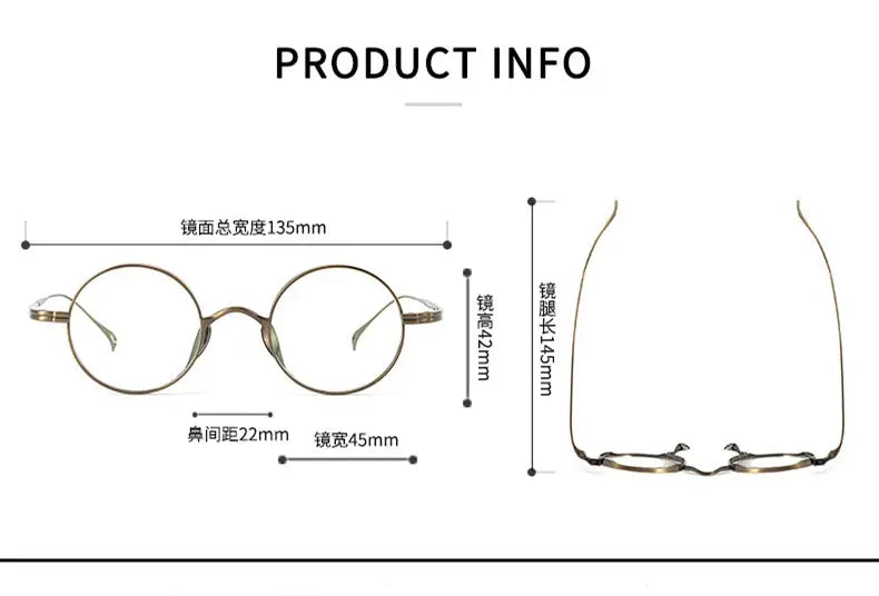 Women's Round Full Rim Titanium Clip-On Prescription Glasses 310518 — view 2 | Rx Spectacle