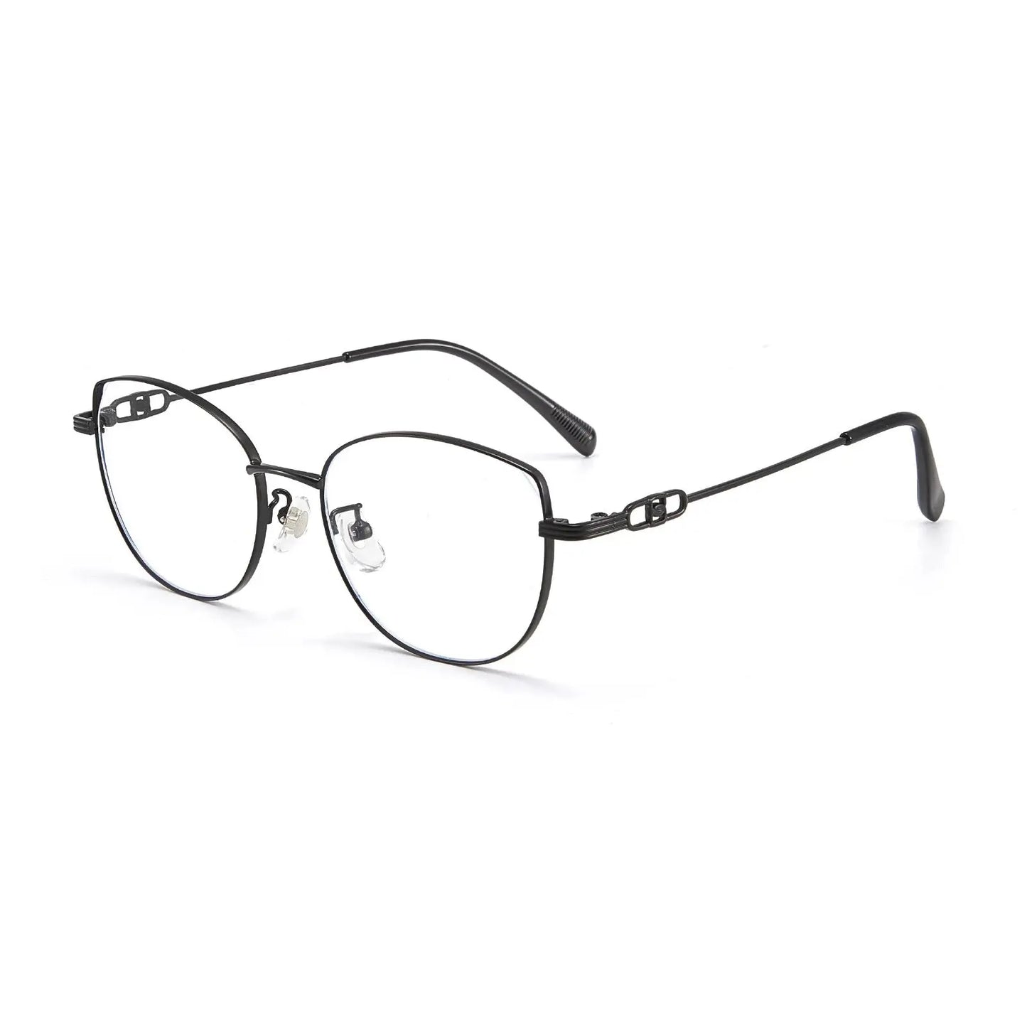 Women's Cat Eye Full Rim Alloy Prescription Glasses 931181 — view 4 | Rx Spectacle