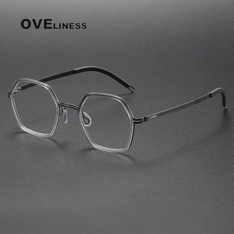 Women's Full Rim Titanium Prescription Glasses 820222 — view 5 | Rx Spectacle