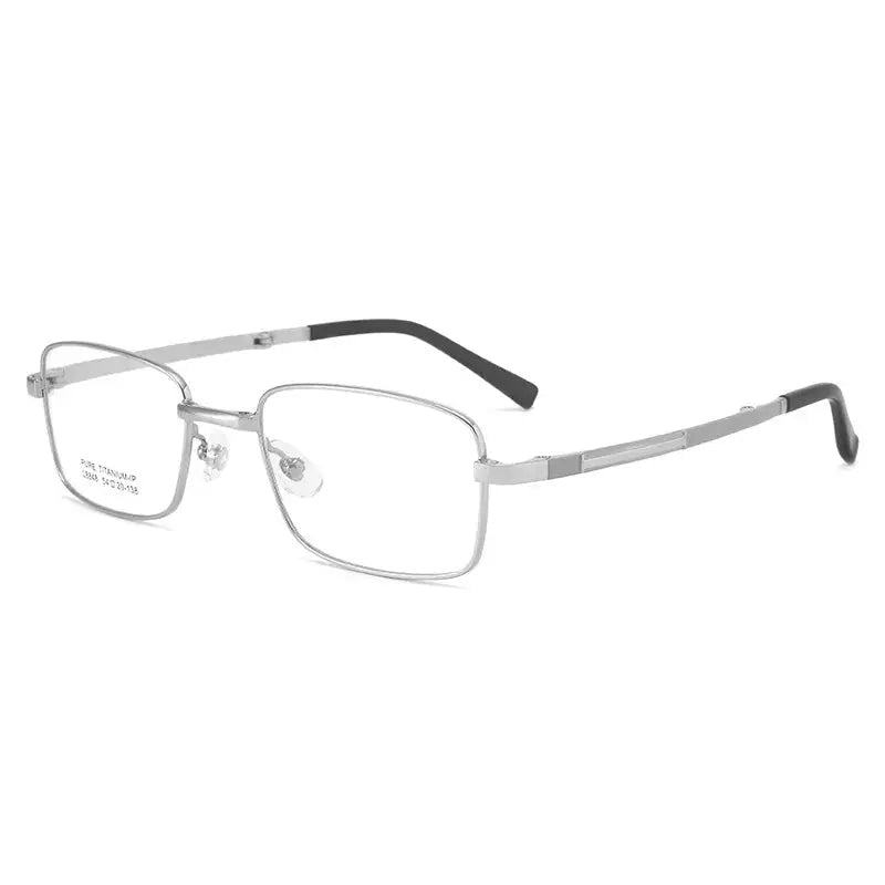 Unisex Rectangular Full Rim Titanium Prescription Glasses 884800 — view 5 | Rx Spectacle
