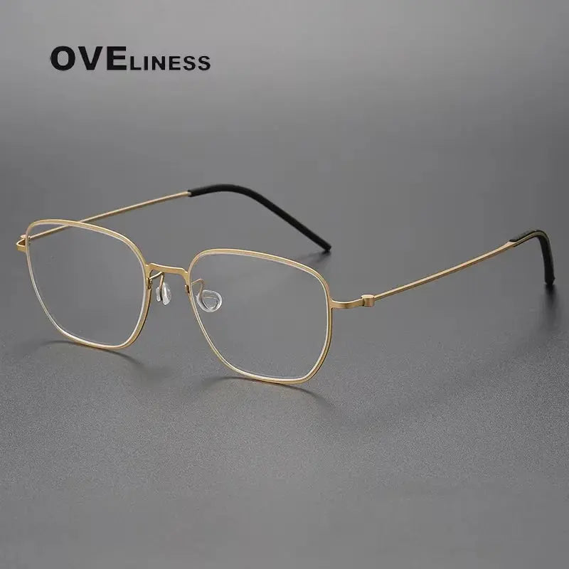 Unisex Polygon Full Rim Titanium Prescription Glasses 55274 — view 4 | Rx Spectacle
