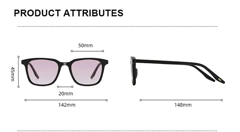 Unisex Square Full Rim Acetate Prescription Glasses 9020 — view 7 | Rx Spectacle