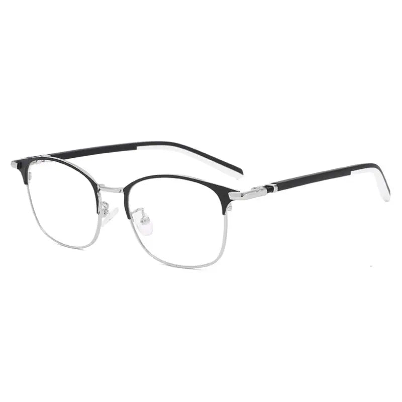 Unisex Oval Full Rim Stainless Steel Prescription Glasses 72218 — view 6 | Rx Spectacle