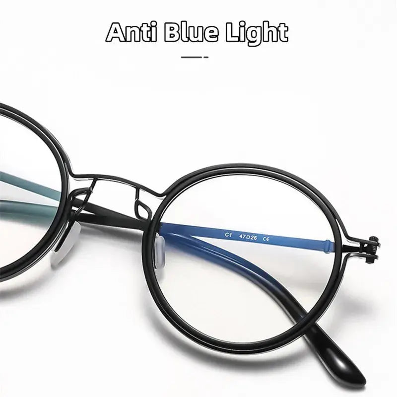 Unisex Round Full Rim Acetate Reading Glasses 10749 — view 3 | Rx Spectacle