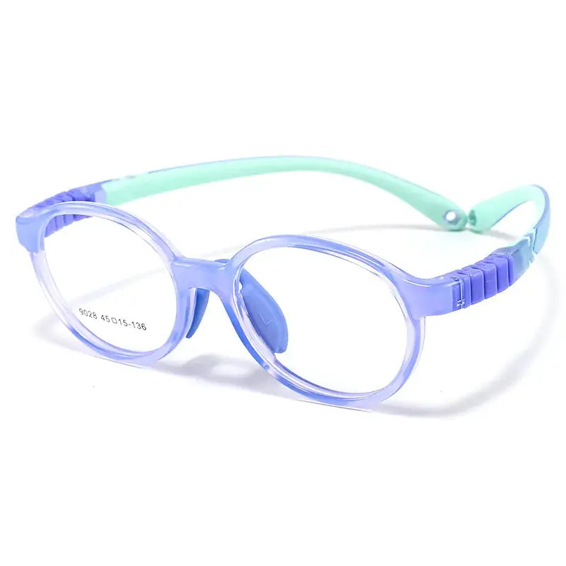 Unisex Round Full Rim TR90 Prescription Glasses 9028 — view 7 | Rx Spectacle